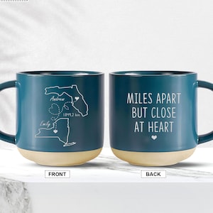 Personalized Long Distance Mug, Custom Best Friend Mug, Besties Gift, Gift for Mother Daughter, Moving Away Mug, Sister Mug