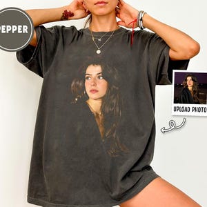 Comfort Colors® Custom Your Photo Shirt, Personalized Picture Tee, Girlfriend or Boyfriend, Upload Your Own Image, Vintage Custom Photo Gift