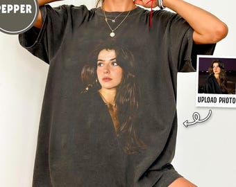 Comfort Colors® Custom Your Photo Shirt, Personalized Picture Tee, Girlfriend or Boyfriend, Upload Your Own Image, Vintage Custom Photo Gift