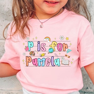 Personalized Back To School Kids Shirt, Custom Alphabet Kids Shirt, Cute Kindergarten Shirt, First Day Of School Shirt, School Toddler Shirt