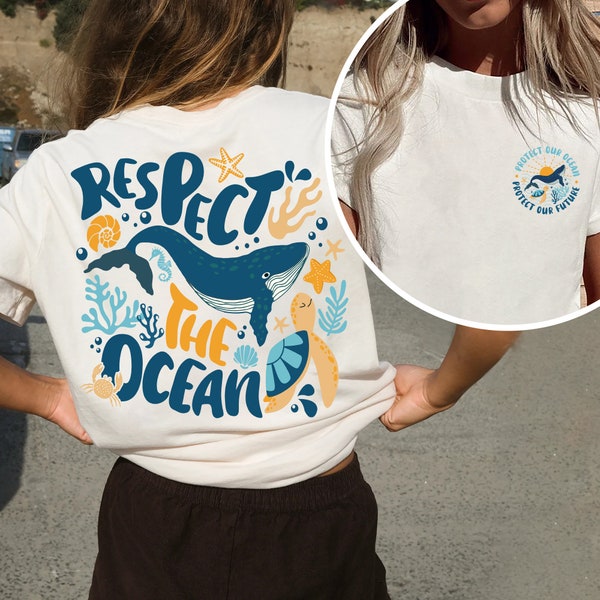 Protect Our Oceans Tshirt, Shark Shirt, Save The Ocean Shirt, Respect The Locals Shirt,Marine Biologist,Surfing Shirts,Ocean Tee,Ocean Lover