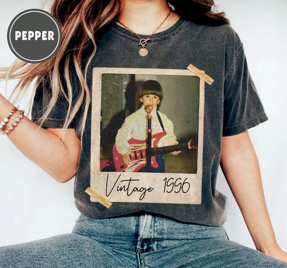 Custom Vintage Photo And Year, Custom Shirt With Picture Personalized 30th Birthday Gift Vintage 30th Birthday Party Vintage Est 1995 Shirt