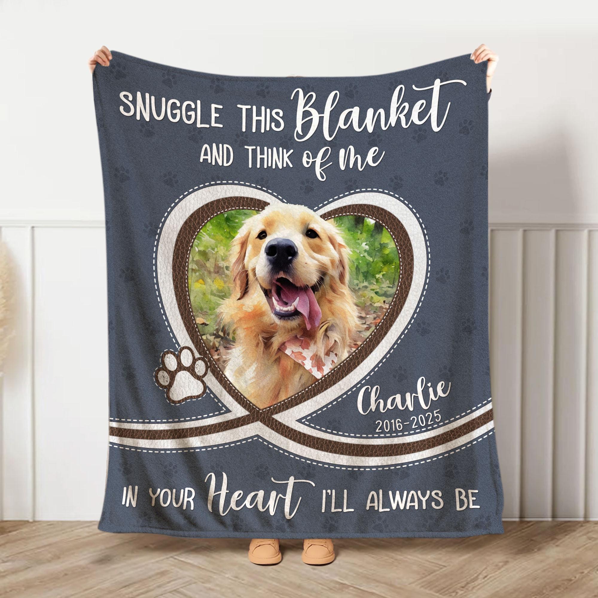 Personalized Dog Memorial Photo Blanket Gift, Dog Loss Pet Memory Gifts ...