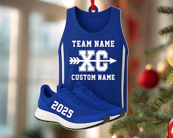 Cross Country Ornament, Personalized Sports Ornament, Sport Team Gift, Senior Gift, Cross Country Coach Ornament XC Runner, Runner Team Gift