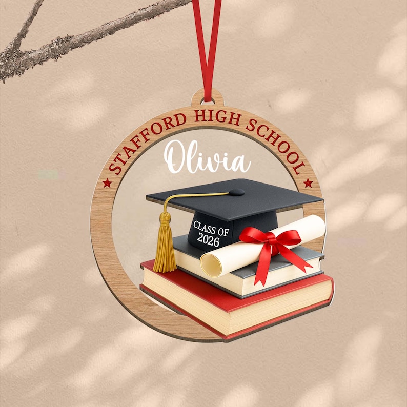 Personalized Graduation Ornament, Personalized Class of 2025 Ornament ...