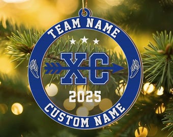 Cross Country Ornament, Personalized Sports Ornament, Sport Team Gift, Senior Gift, Cross Country Coach Ornament XC Runner, Runner Team Gift