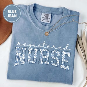 Registered Nurse Shirt, Toile RN Shirt, Gift for Nursing Grad, RN Clothes, Registered Nurse Tshirt, Floral RN Tshirt, Nurse Graduation Gift