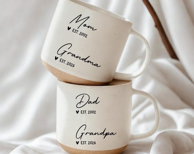 Promoted from Parents to Grandparents Pregnancy Announcement, Personalized Gift for New Grandpa, Baby Announcement Mug, Promoted to Grandma