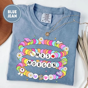 Comfort Colors Custom Teacher Name Shirt, Personalized Teacher Appreciation Gift for Teacher Shirt, Back to School Tee, Teacher Team Tshirts