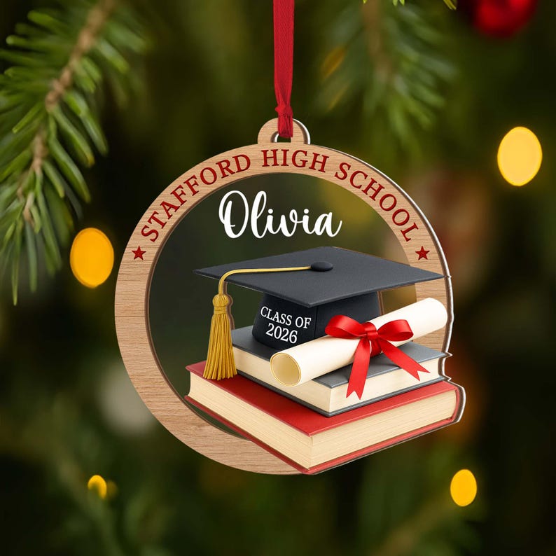 Personalized Graduation Ornament, Personalized Class of 2025 Ornament ...