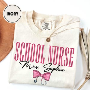 Custom School Nurse Shirt, Personalized School Nurse Appreciation Gift, School Nurse Tshirt, New Nurse Gift, Back To School,Registered Nurse