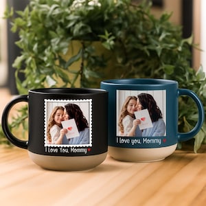 Custom Coffee Mug with Photo, Personalized Picture Coffee Cup Anniversary Mug Gift for Him Her, Logo-Text Mug Photo Coffee Mug Birthday Gift