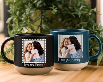 Custom Coffee Mug with Photo, Personalized Picture Coffee Cup Anniversary Mug Gift for Him Her, Logo-Text Mug Photo Coffee Mug Birthday Gift