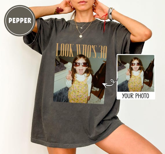 Custom Birthday Shirt, Vintage Photo Shirt, 30th Birthday Gift Custom Picture Shirt Vintage Birthday Shirt Vintage 40th Birthday Retro Shirt