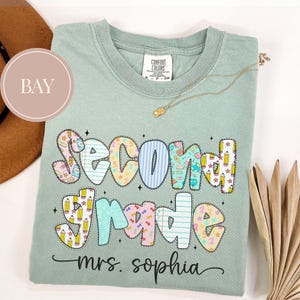Personalized Comfort Colors Teacher Shirt, Second Grade Teacher Shirt, 2nd Grade Teacher Shirt, 2nd Grade Teacher 1st Day Back to School Tee