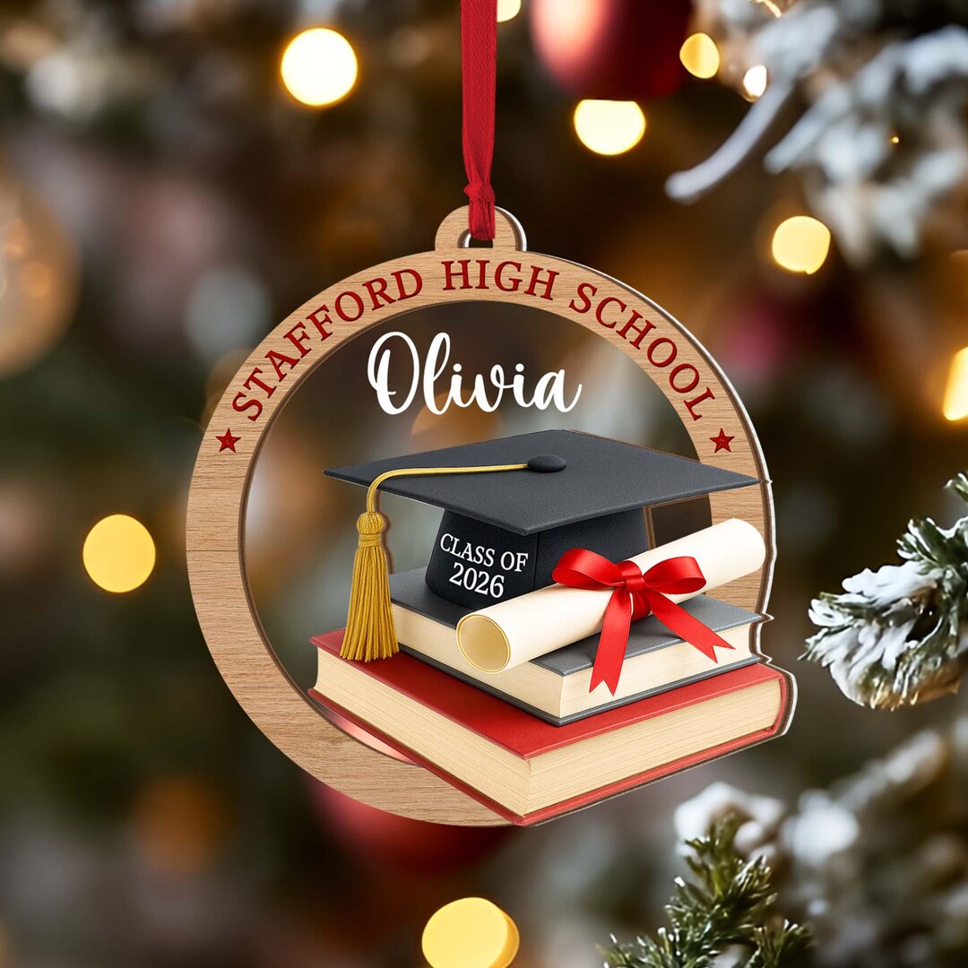 Personalized Graduation Ornament, Personalized Class of 2025 Ornament ...