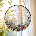 Stained Glass Retirement Suncatcher Personalized Floral Retirement Window Decor, Colleague Retirement Keepsake, Retired Coworker