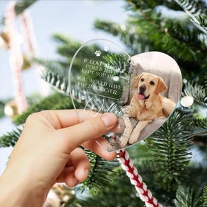 Custom Dog Photo Ornament, Dog Memorial Ornament, Personalized Dog Ornament, Forever Loved Dog Ornament, Pet Loss Keepsake,Dog Memorial Gift image 6