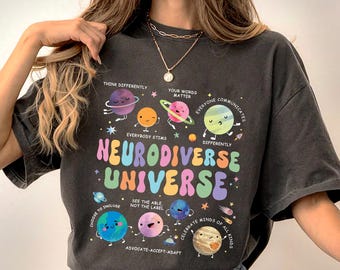 Autism Awareness Shirt, Neurodiverse Universe Shirt, Sped Teacher Shirt, Space Neurodiversity Shirt, Special Education Shirt, Autism Tees