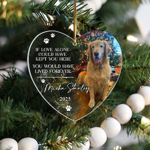 Custom Dog Photo Ornament, Dog Memorial Ornament, Personalized Dog Ornament, Forever Loved Dog Ornament, Pet Loss Keepsake,Dog Memorial Gift image 15