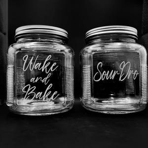 Personalized Sourdough Starter Jar with Engraved Name.  Perfect Gift for Bakers