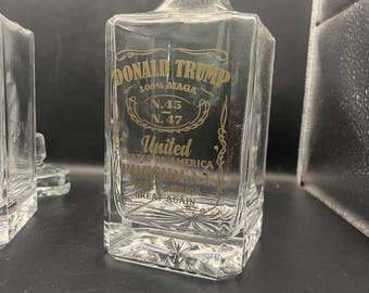 Donald Trump Engraved decanter Gold/ Silver edition.