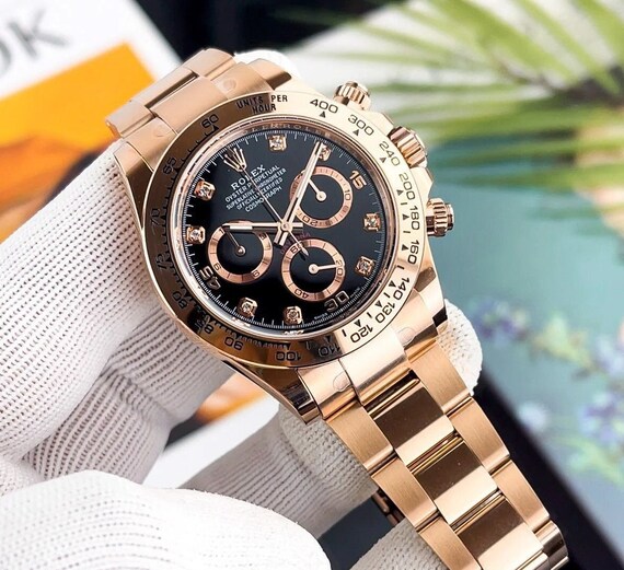 DAYTONA ROSE ROSE GOLD 40MM CERAMIC DIAMOND NUMERALS