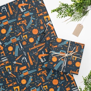 Gift Wrapping Fathers Day Gift Wrap Gift for Dad Gift For Father Best Dad Wrapping Dad Tool Set Gift Wrapping Tools Gift Wrap