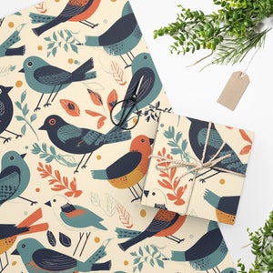 Gift Wrap Bird Design Wrapping Paper for Loved Ones Friends Digital Gift Wrapping Family Gift Wrap Little Birds
