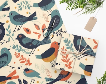 Gift Wrap Bird Design Wrapping Paper for Loved Ones Friends Digital Gift Wrapping Family Gift Wrap Little Birds