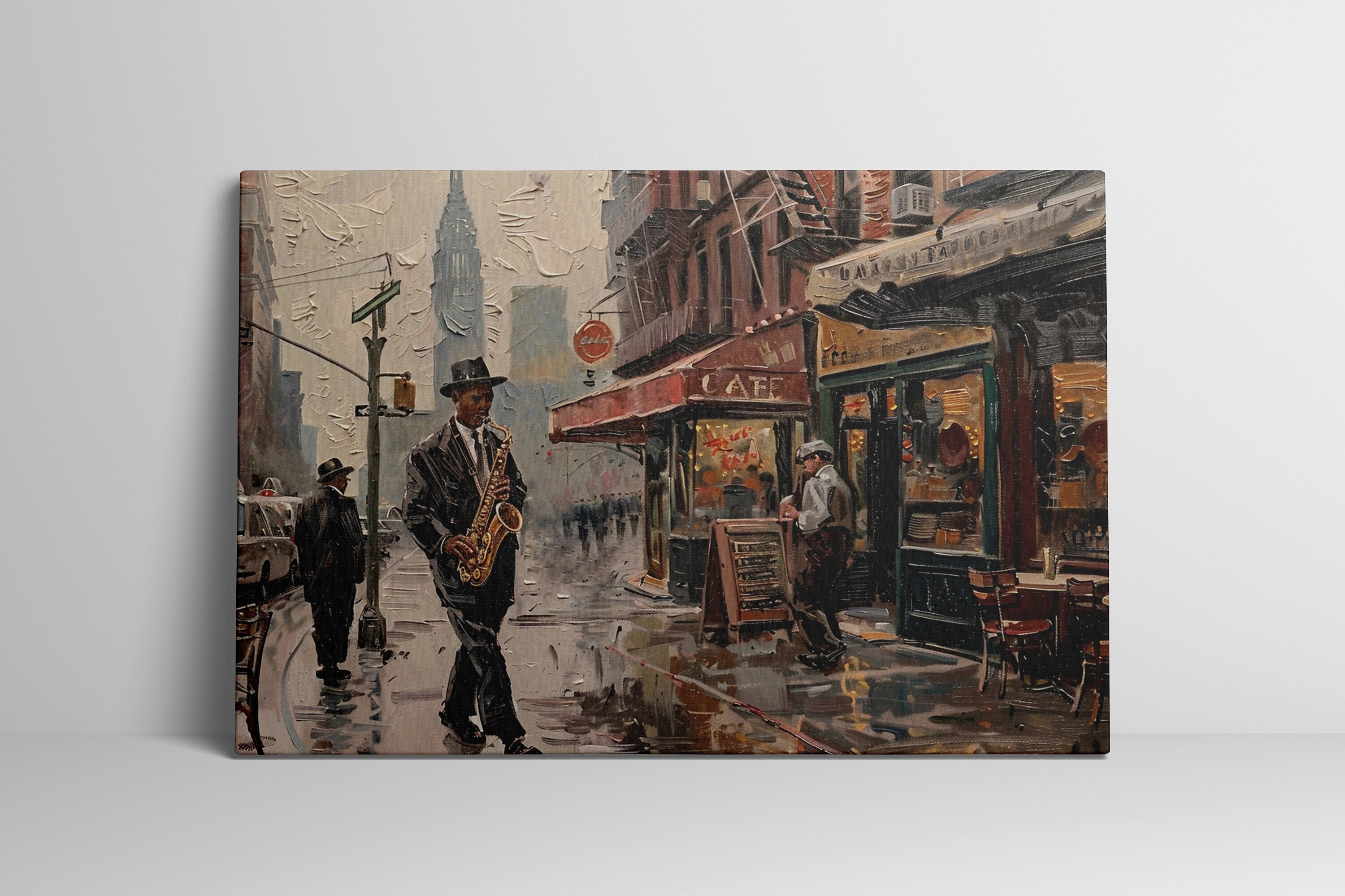 オリジナル ニューヨーク、ロンドン、東京グラフィック絵画57×30cmフレーム付 低調のクリスティーズ・ロンドン、予想価格帯を下回った