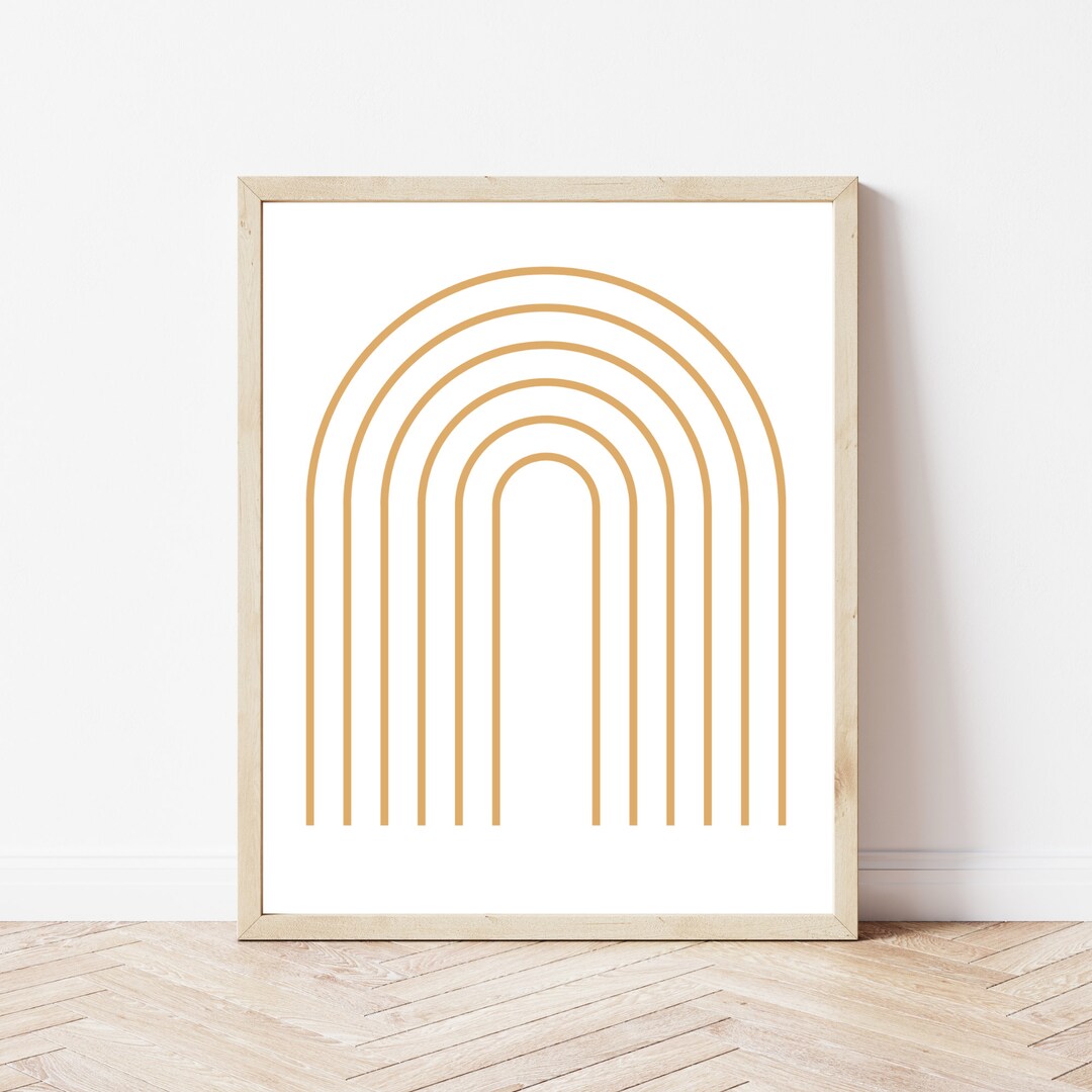 Neutral Rainbow Nursery Print Printable Wall Art Instant Download ...