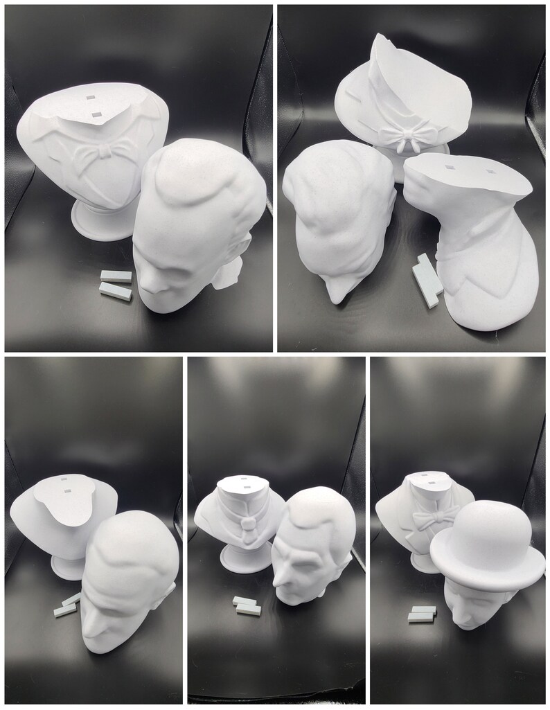 3D Printed Busts Inspired by the Singing Busts From the Haunted Mansion
