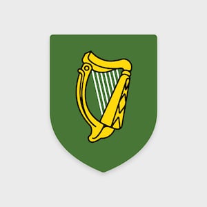 Leinster coat of arms sticker • Ireland sticker • Waterproof • Dishwasher-safe • Ideal for a water bottle, laptop, Kindle, tumbler, or phone