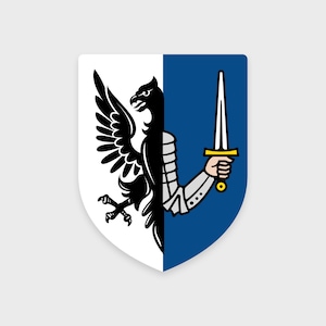 Connaught coat of arms sticker • Ireland sticker • Waterproof • Dishwasher-safe • Ideal for a water bottle, laptop, tumbler, or phone