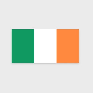 Irish flag bumper sticker • Ireland flag • Bumper decal ideal for cars and trucks