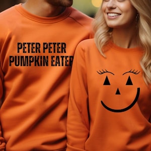 Adult Couples Halloween Costume Pumpkin Costume Couples Halloween Shirts Plus Size Costume Halloween Sweatshirt Halloween Couple Costume