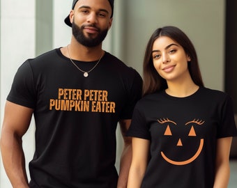 Adult Couples Halloween Costume Pumpkin Costume Couples Halloween Shirts Plus Size Costume Halloween Shirt Matching Halloween Couple Costume