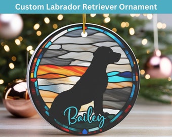 Custom Labrador Retriever Dog Memorial Gift Christmas Ornament In Loving Memory Dog Sympathy Gift Pet Loss Gifts Dog Ornament Bereavement