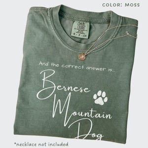 Bernese Mountain Dog Shirt Comfort Colors Correct Answer TShirt Bernese Gifts Dog Mom Shirt Dog Dad Gift Dog Lover Shirt Christmas Dog Toys