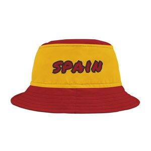 Spain Bucket Hat Spanish Flag Colors Spain National Flag Hat Espana Soccer Team Fan Gift For Spanish Teacher Men Women Gifts Mom Hat Dad Cap