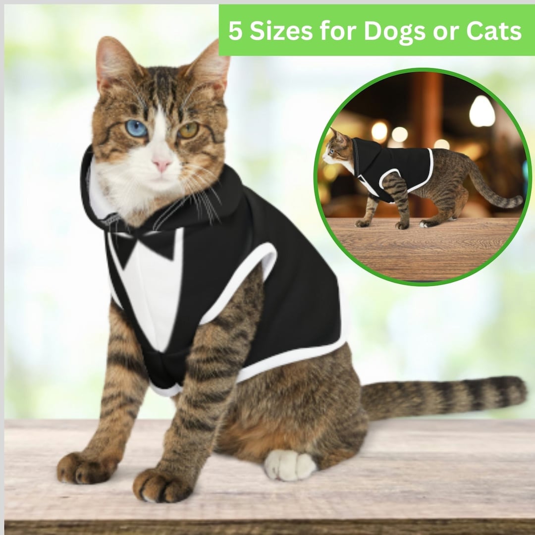 Cat Tuxedo Cat Ring Bearer Outfit for Cat Ring Bearer Suit Dog Matching