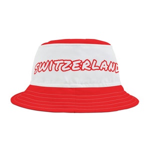 Switzerland Bucket Hat Swiss Flag Colors National Hat Switzerland Soccer Team Fan Gift For Men Women Hockey Football Fan Swiss Gifts Dad