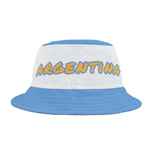 Argentina Bucket Hat Argentinian Flag Colors Argentina National Flag Hat Soccer Team Fan Gift For Men Women Sports Fan Wear Gifts Dad Cap
