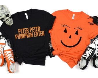 Adult Couples Halloween Costume Pumpkin Costume Couples Halloween Shirts Plus Size Costume Halloween Shirt Matching Halloween Couple Costume