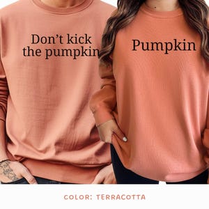 Funny Couples Halloween Costume Pumpkin Costume Couples Halloween Shirt Plus Size Adult Sweatshirt Matching Husband Wife Halloween TShirts