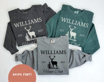 Personalized Hunting Shirt Deer Hunter Gift for Him Hunting Camp Sweatshirt Fathers Day Gift for Dad Shirt Hunting Supplies Hunt Accessories