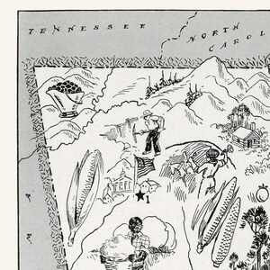 Pictorial Map of Georgia – Digital Download PRINTABLE Vintage Fun Old ...