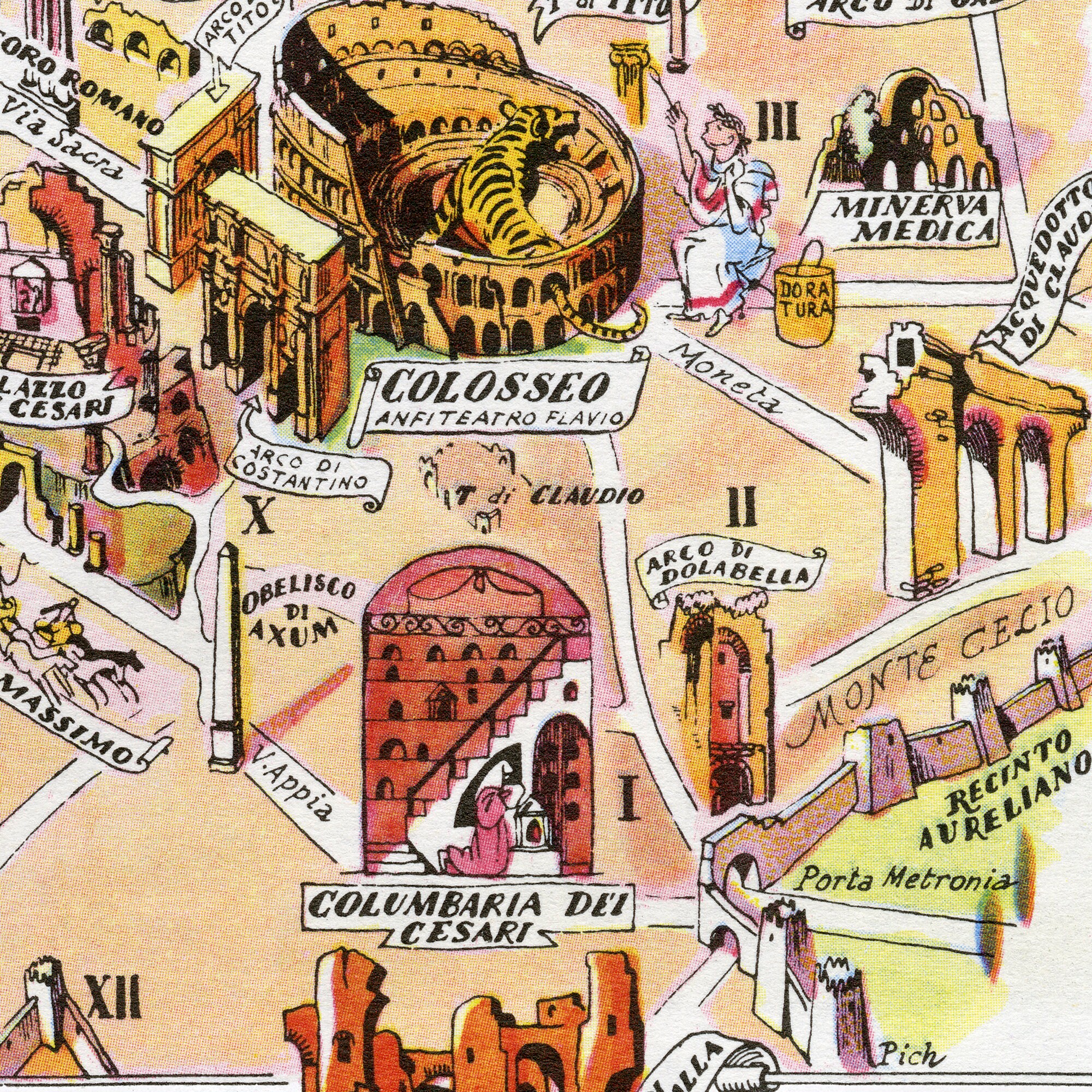Fun Map of Italy Ancient Rome – Digital Download PRINTABLE Vintage ...