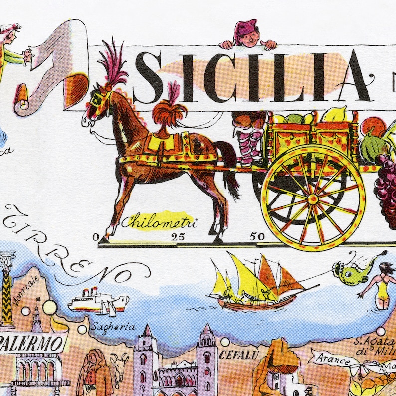 Fun Map of Italy Sicily Sicilia - Il 794xN.5649807112 Smbh 